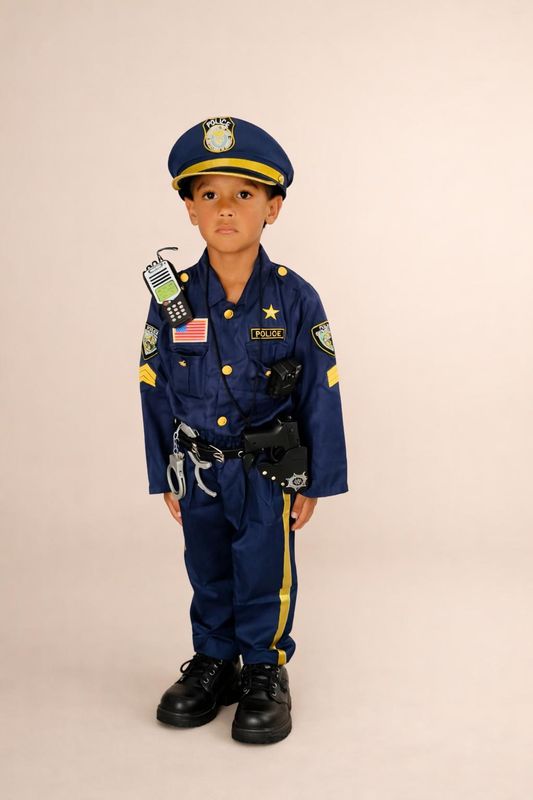 Mason Suarez of Titusville dresses the part of a hero in his police uniform. First responders, nurses and educators will all be honored during ‘Grilling for Heroes’ on July 25 in Viera, with free food and family fun. Call 321-751-6771.