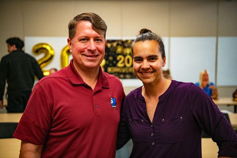 Goodwill Industries-Manasota President an CEO Donn Githens with Goodwill VP Alexa Olivas.