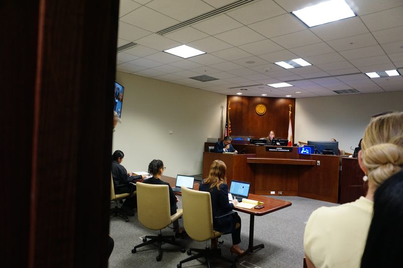 In a small courtroom, Judge Deborah Cunningham denied bond to double homicide suspect, Lorenzo Ray Coleman Jr.