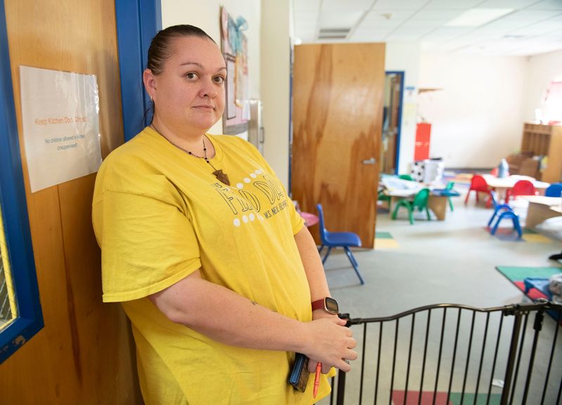 Tracy McCurdy describes how the loss of the Camp Fire Learning Center in Century is affecting families that depend on the day care center for child care on July 14, 2026. The Camp Fire Youth Learning Center in Century is closing its doors on July 17 after 18 years of serving the North Escambia County community.
