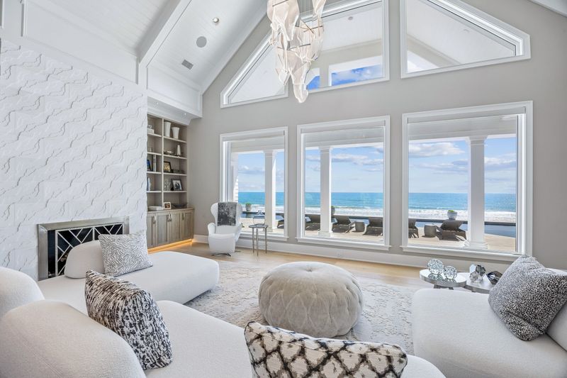 A soaring wall of windows puts views of the ocean front and center in the living room. The home at 1039 Ponte Vedra Blvd. sold July 24 for $22.2 million, setting a new price record for Northeast Florida.