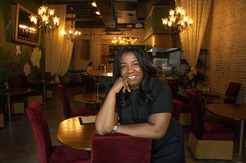Owner Nichole Brown poses in the dining room of Petronita’s, her new fine dining restaurant in historic Springfield offering an elevated Southern-Latin cuisine from Chef Michael Ray. The restaurant's name honors the woman who helped raise Brown.
