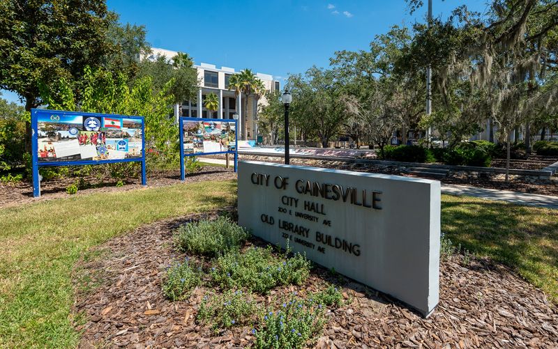 City of Gainesville City Hall in downtown Gainesville, Florida on Sept. 15, 2025.