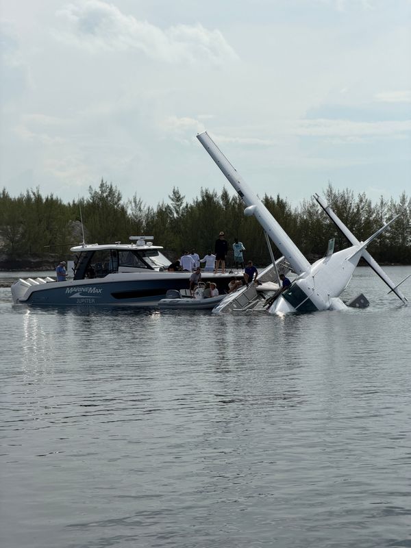 Marine Max Jupiter general manager Nick Pavlakis and a team of boaters rescued passengers and crew from a seaplane that crashed Aug. 1 while taking off from North Bimini in the Bahamas.