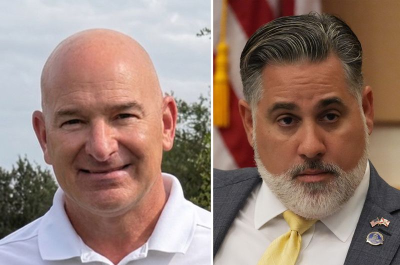 Sarasota County Commission District 4 candidates Jim DeNiro and Commissioner Joe Neunder