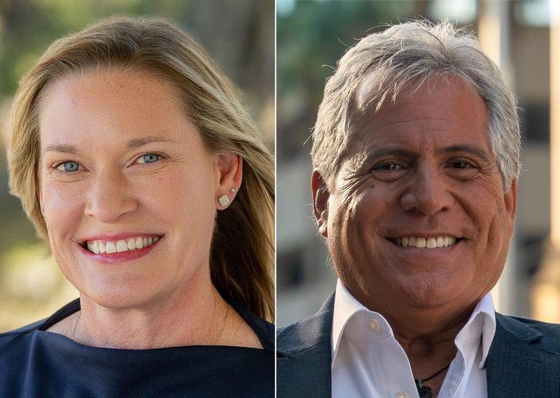District 4 School Board candidates: Megan Tennimon and Frank DiCicco.