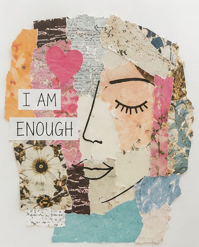 Throughout the “Beyond the Mirror” workshop, participants will build a layered self-portrait that represents different aspects of who they are.