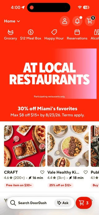 DoorDash Flavor Fest has been expanded to Miami and Tampa, Florida, from Aug. 6 through Aug. 23, 2026.