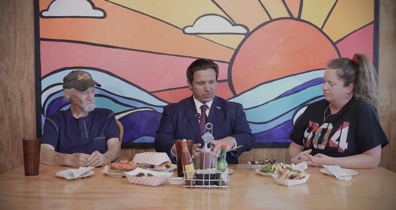 Gov. DeSantis sits down with the owners of Chowder Ted's to try Minorcan Clam Chowder