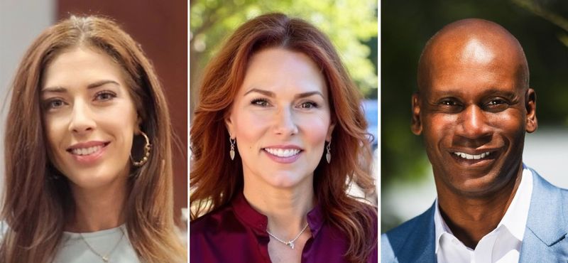 School Board District 1 candidates Heidi Brandt, Teresa DeWitt and Jimmy Glover
