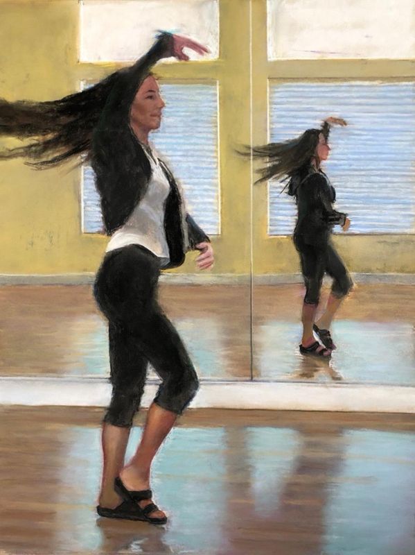 Bev Sipos' "Juli Dancing in the Gym," Pastel, is part the Artists' League of Big Bend's Summer Annual exhibition at Tallahassee State College.
