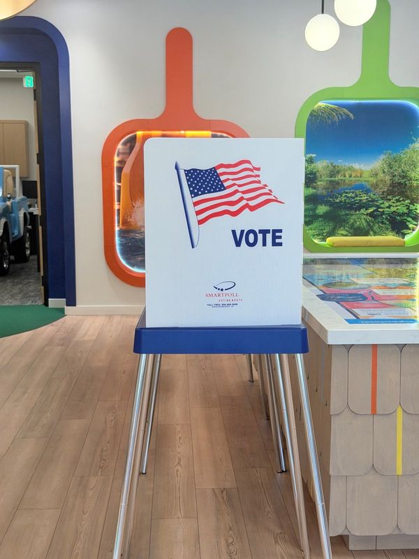 Voting booths are set up for the Aug. 18, 2026, Florida primary in Collier Precinct 595 in Ave Maria.