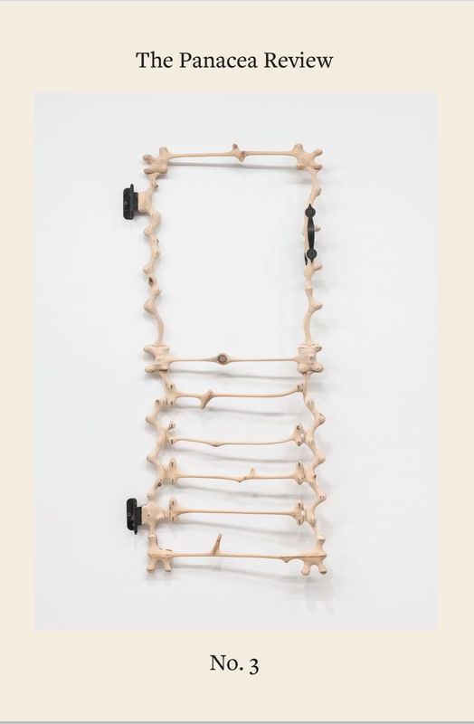 John Gholston Moran released the third edition of his new The Panacea Review, out in Autumn 2026. The cover features a whittled sculpture by artist Travis Morehead.