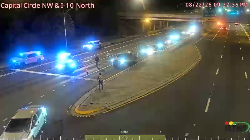 The scene at I-10 and Capital Circle Northwest Saturday night after a second Leon County Sheriff's Office vehicle was involved in a crash in northwest Tallahassee. About 24 hours earlier, a sheriff's office SUV struck and killed a pedestrian on the city's west side.