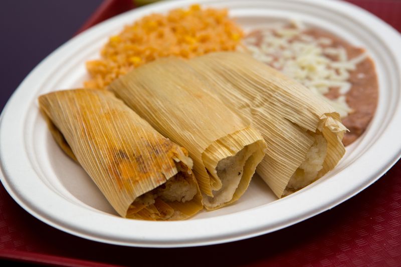 Pork, beef and pineapple tamales at Tamale's Industry in the Merle Hay Mall in Des Moines.