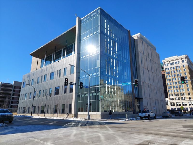 The Polk County Criminal Courthouse in Des Moines, Iowa.