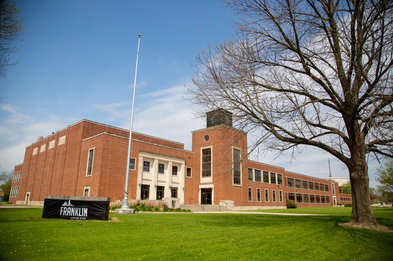 The Franklin Jr. High building in Des Moines Monday, May 6, 2019.