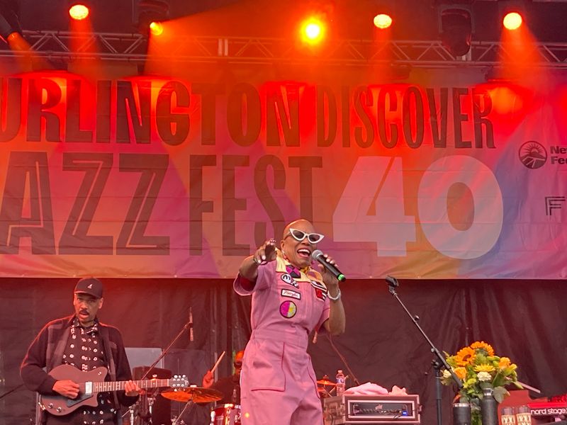 Dee Dee Bridgewater and the Memphis Soulphony perform June 9, 2023 at Waterfront Park in Burlington during the Burlington Discover Jazz Festival.