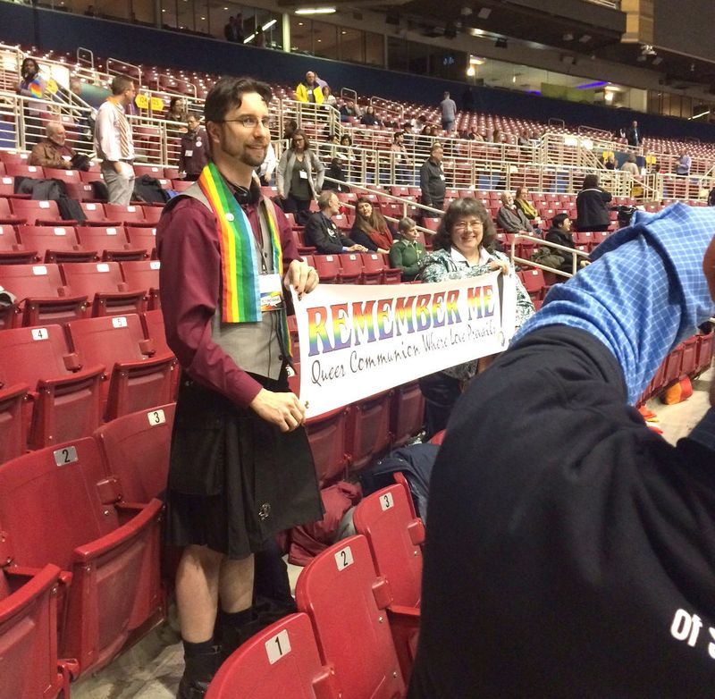 Pastor Sean McRoberts at a 2019 UMC conference.