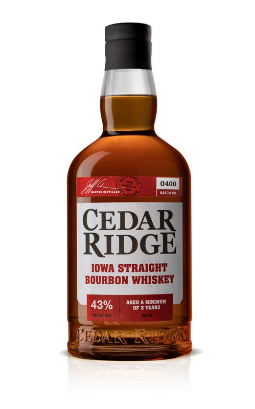 Award winning Cedar Ridge Straight Bourbon Whiskey is one of the nominees for Coolest Thing Made in Iowa.