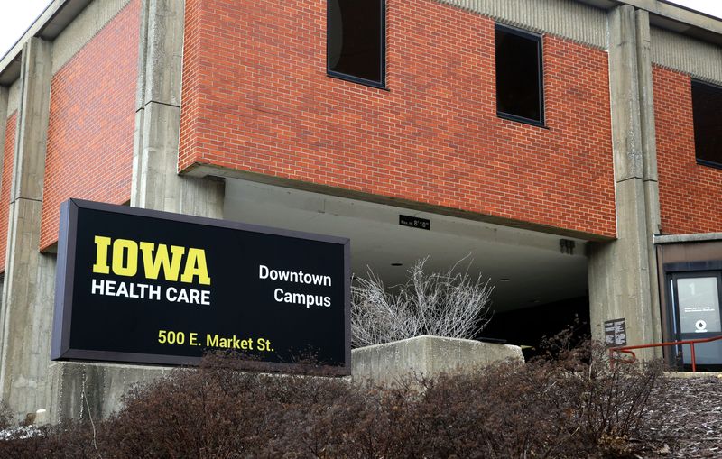 Pictured is Iowa Health Care downtown campus, formerly Mercy Iowa City, Wednesday, Jan. 31, 2024 in Iowa City, Iowa.