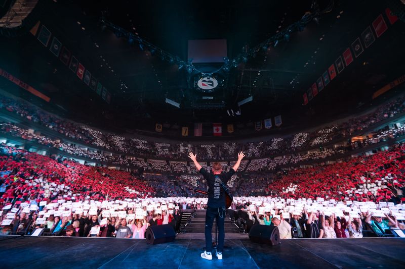 Christian singer and worship leader Chris Tomlin has hosted a massive Good Friday concert at Bridgestone Arena for the last nine years.