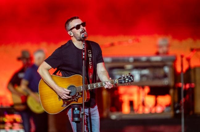 Country music artist Eric Church performed at Iowa Speedway in Newton on Saturday, July 13, 2024.