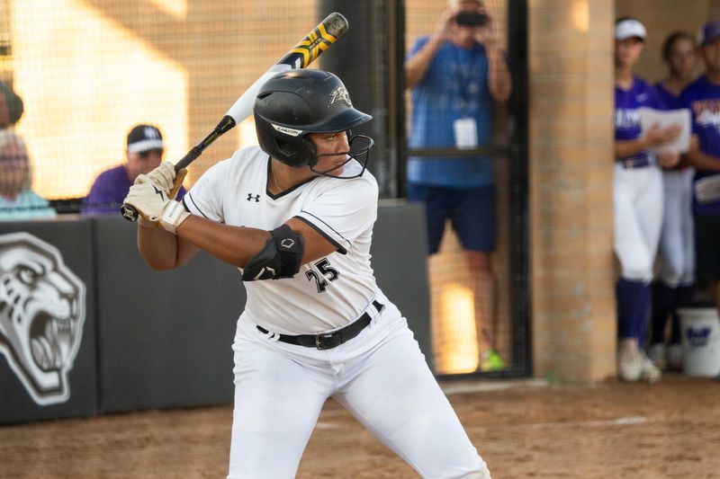 Centennial's Jordyn Kennedy looks to the pitcher during a game against Waukee on Tuesday, July 16, 2024, at Ankeny Centennial.