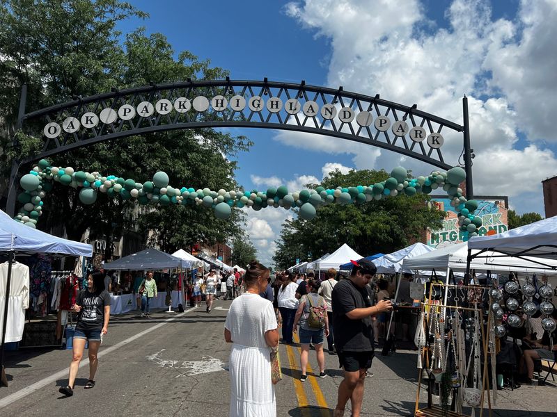 The Highland Park and Oak Park neighborhoods held the Northside Market July 21 brought dozens of local vendors selling artisan crafts, artwork, jewelry, vintage clothing, food and more.