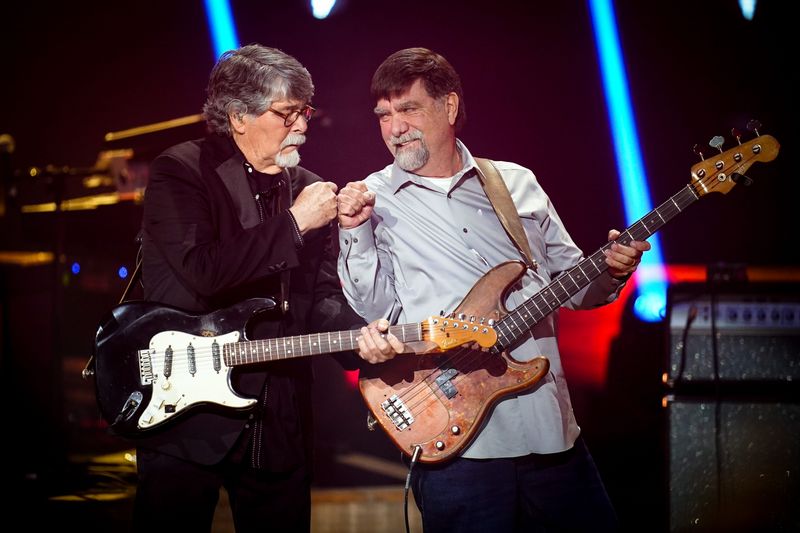 Randy Owen and Teddy Gentry of Alabama perform during the CMT Giants: Alabama show at The Fisher Center for the Performing Arts in Nashville, Tenn., Wednesday, Jan. 17, 2024.