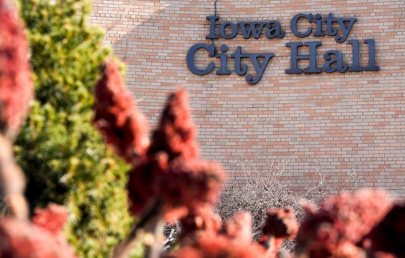 The Iowa City City Hall building is pictured Monday, Jan. 13, 2025 on Washington Street in downtown Iowa City, Iowa.