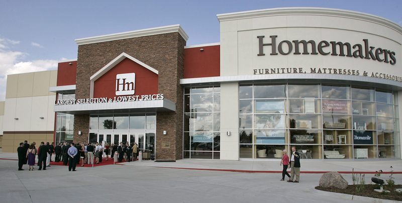 People lined up for the grand opening for Homemakers, 10215 Douglas Ave. in Urbandale on Thursday, July 30, 2009.