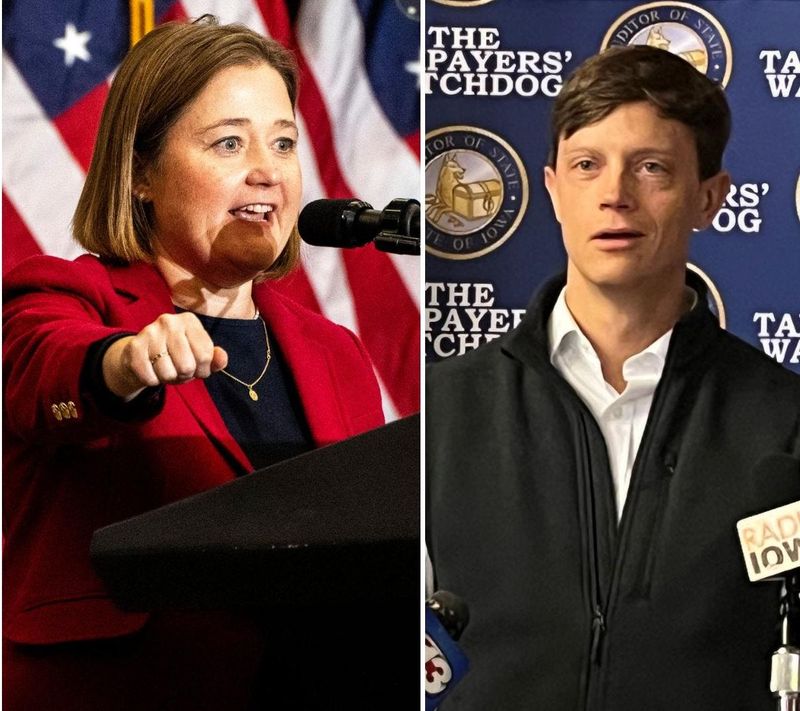 Iowa Attorney General Brenna Bird and Iowa State Auditor Rob Sand.