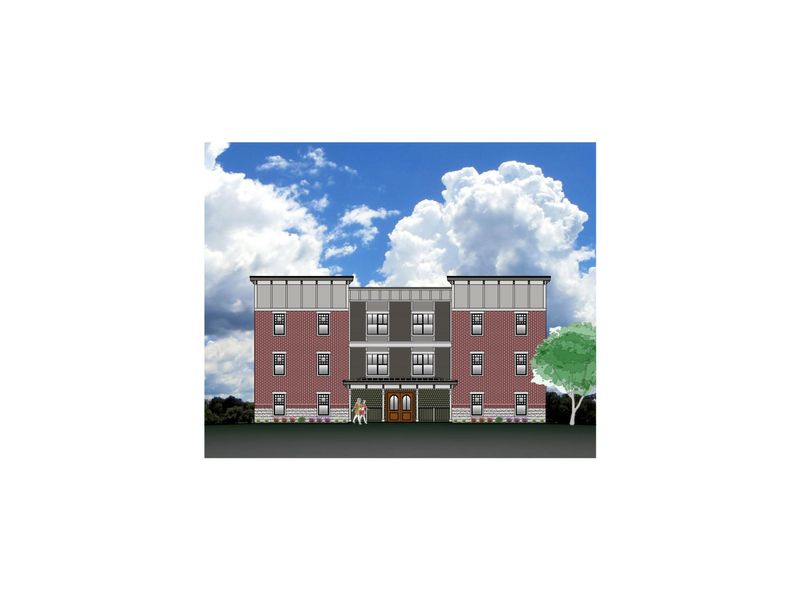 Renderings for the Goosetown apartments along Governor Street. The city council will hold a public hearing as it considers a rezoning that would open the door for the development of two 42-unit apartment buildings in the Northside Neighborhood.