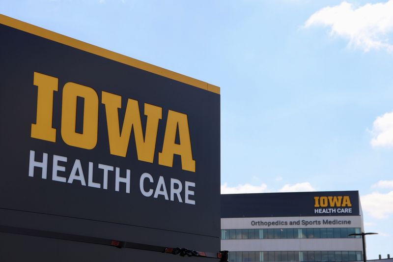 A general view of the University of Iowa Health Care's North Liberty Campus on Friday, April 11, 2025.