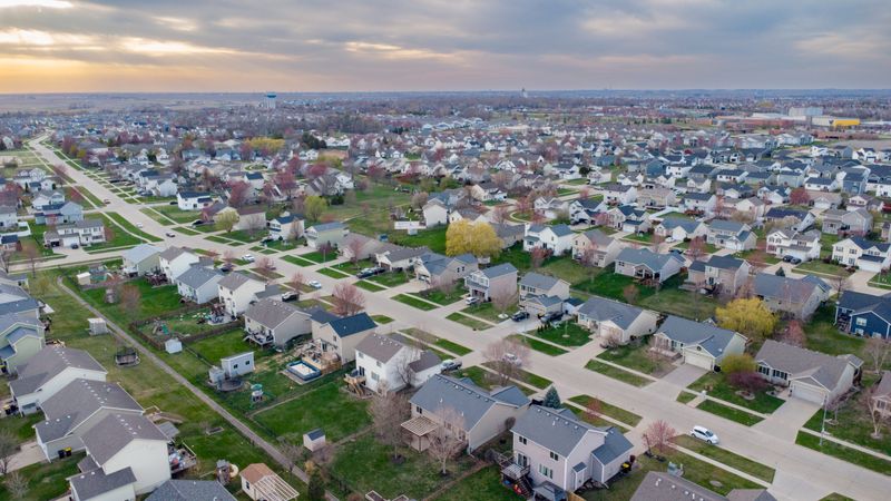 Neighborhoods spread over Waukee.