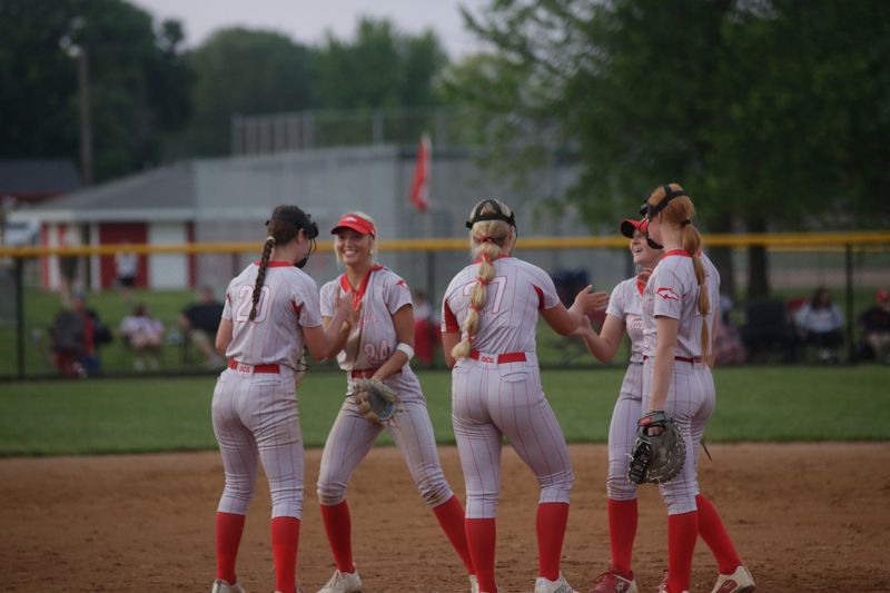 Dallas Center-Grimes players gets ready for the next inning with Indianola on June 4, 2025.