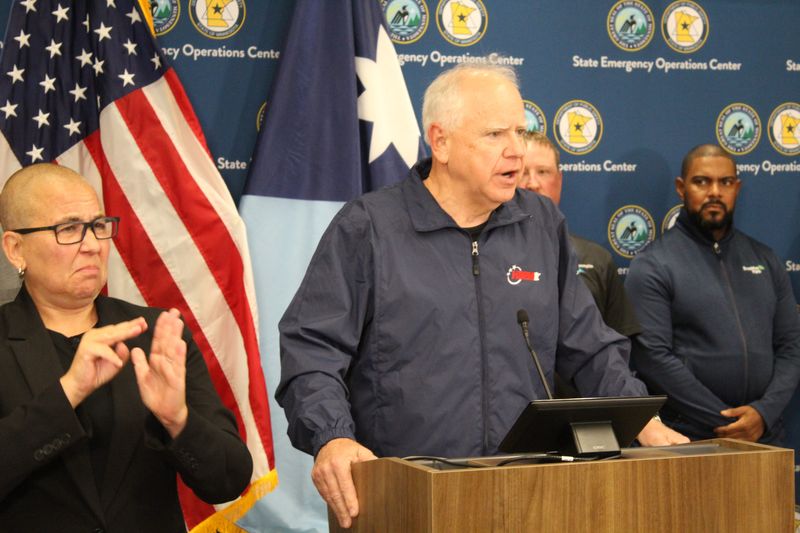 Minnesota Gov. Tim Walz on June 15, 2025, announcing Vance Boelter was arrested. Boelter is suspected of killing two state legislators and their spouses, killing Rep. Melissa Hortman and her husband.