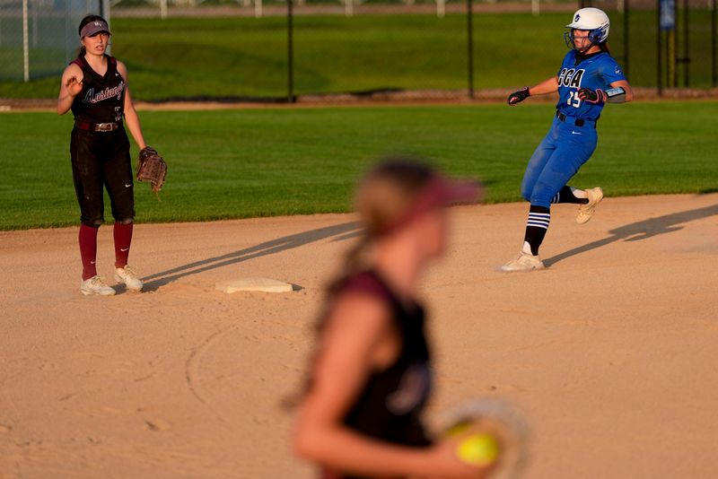 Clear Creek Amana's Kyla Schulte (15) was voted girls Athlete of the Week.