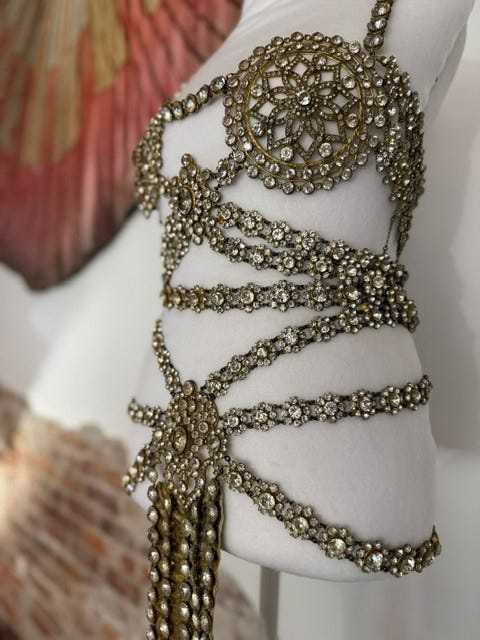 Burlesque wear is shown at Ecdysiast Arts Museum in Davenport, Iowa.