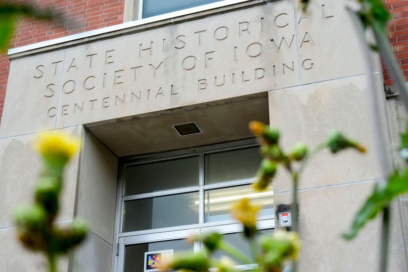 The Centennial Building is pictured June 18, 2025 in Iowa City, Iowa. The State Historical Society of Iowa announced that the building will close at the end of June next year, with hour changes beginning July 9, 2025.