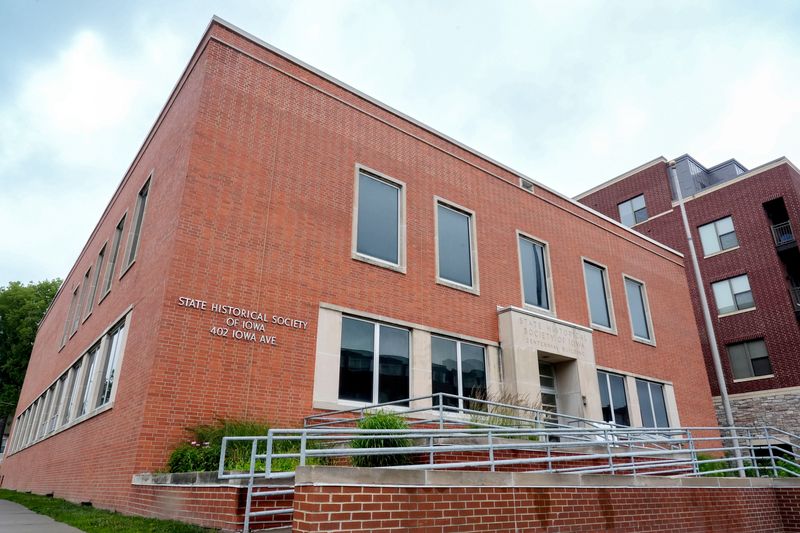 The Centennial Building is pictured June 18, 2025 in Iowa City, Iowa. The State Historical Society of Iowa announced that the building will close at the end of June next year, with hour changes beginning July 9, 2025.
