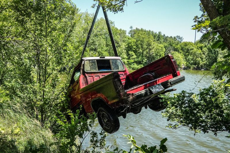 A Ford Ranger was pulled from West Peterson Pit on June 22 in Story County, about 20 years after it was stolen.
