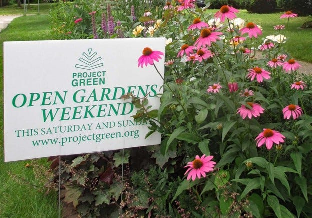 Look for the "Open Garden" signs June 28-29 to find beautiful large gardens, small patios filled with plants, raised beds, garden art, cutting, wildflower, water, shade and rock gardens and much more.