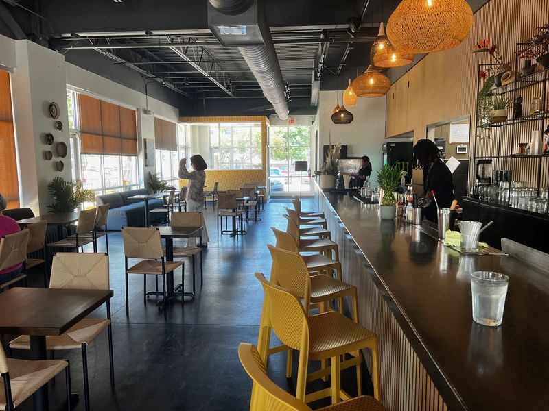 Palms DSM opened on Ingersoll Avenue in June with a mix of Caribbean and West African dishes. The dining room offers table service in a contemporary setting.