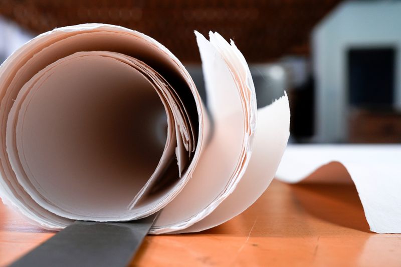 Archival paper, like that which Tim Barrett made to lie under the Declaration of Independence, is pictured July 3, 2025 in Coralville, Iowa.