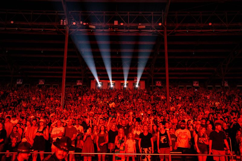 Forrest Frank plays the Iowa State Fair Grandstand on Aug. 7, 2025, at the Iowa State Fairgrounds in Des Moines.