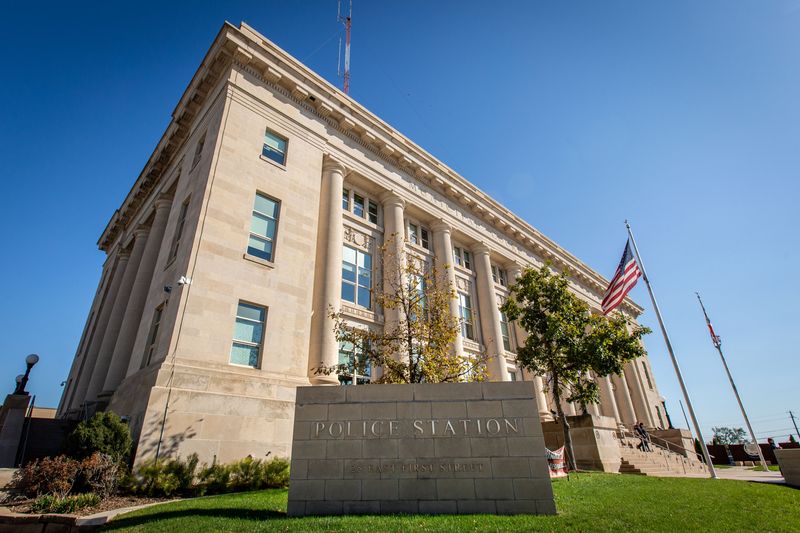 The Des Moines Police station, Tuesday, Oct. 26, 2021.