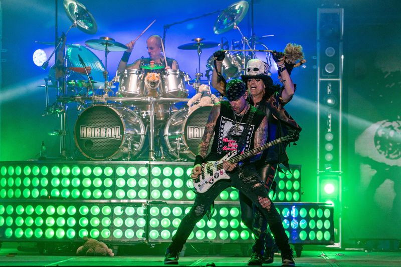 Hairball performs during the seventh day of the Iowa State Fair on Aug. 13, 2025, in Des Moines.