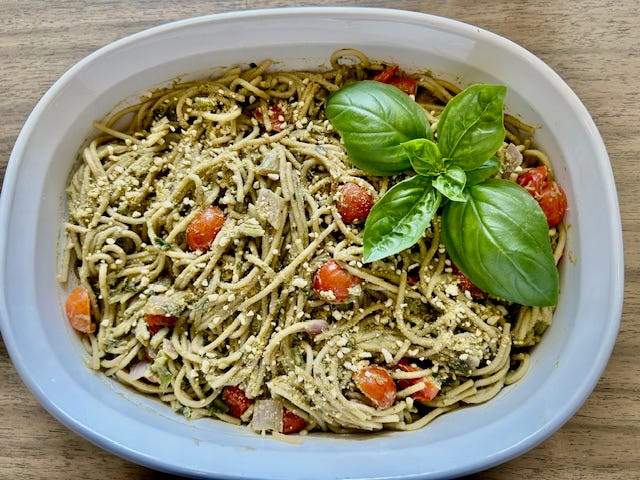 Joyce Marner shares a vegan recipe for a summer pasta dinner.